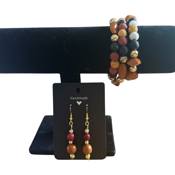 Brown and Gold Beaded Bracelets Jewelry - Picture 7 of 8